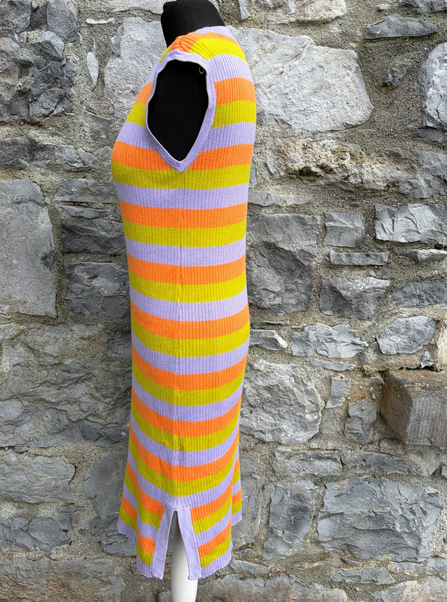 Purple&orange stripy tube dress uk 12-14