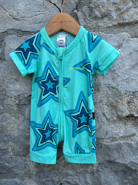 Blue stars rompers  0-3m (56-62cm)