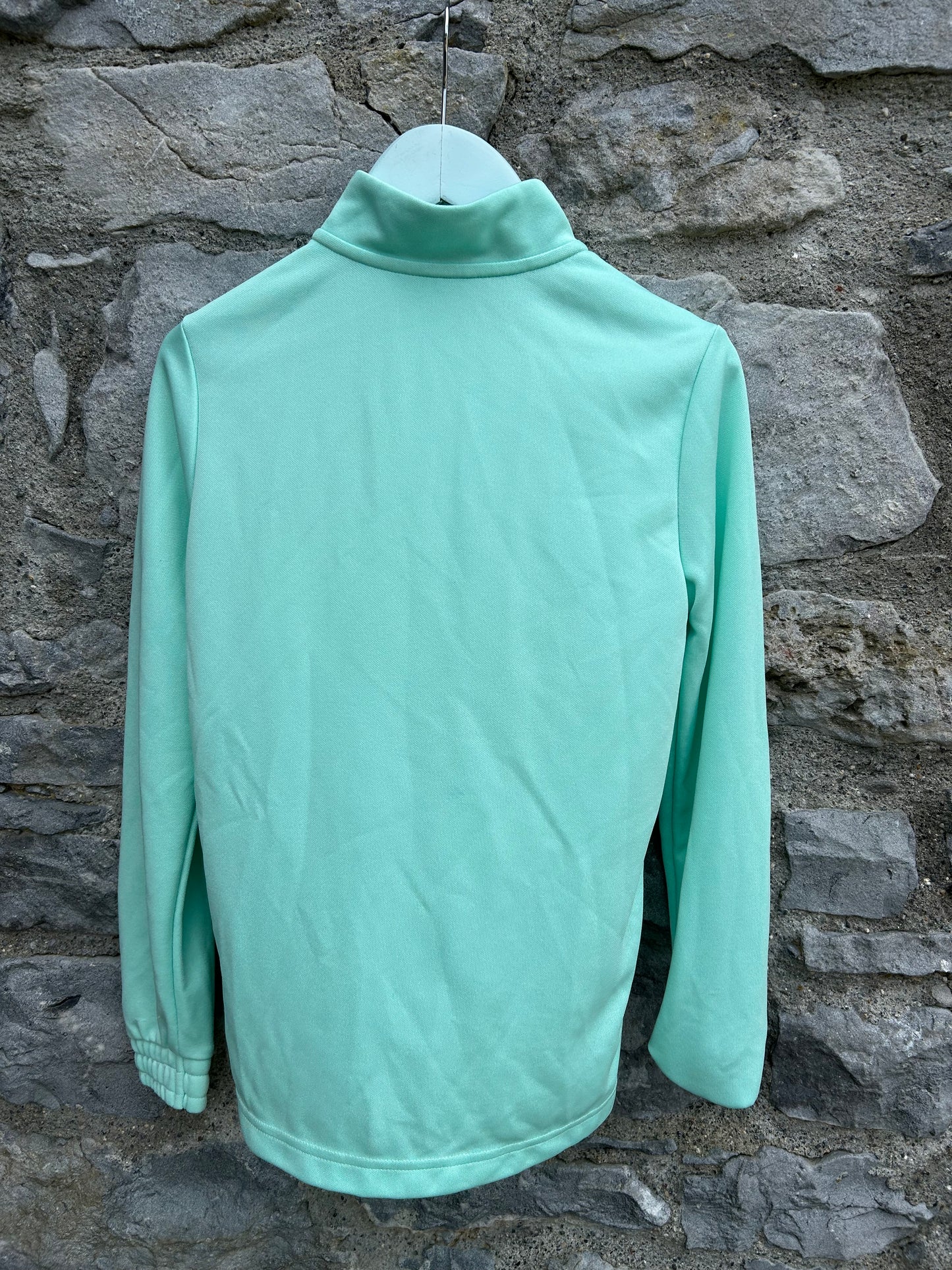 Light green half zip top  11-12y (146-152cm)