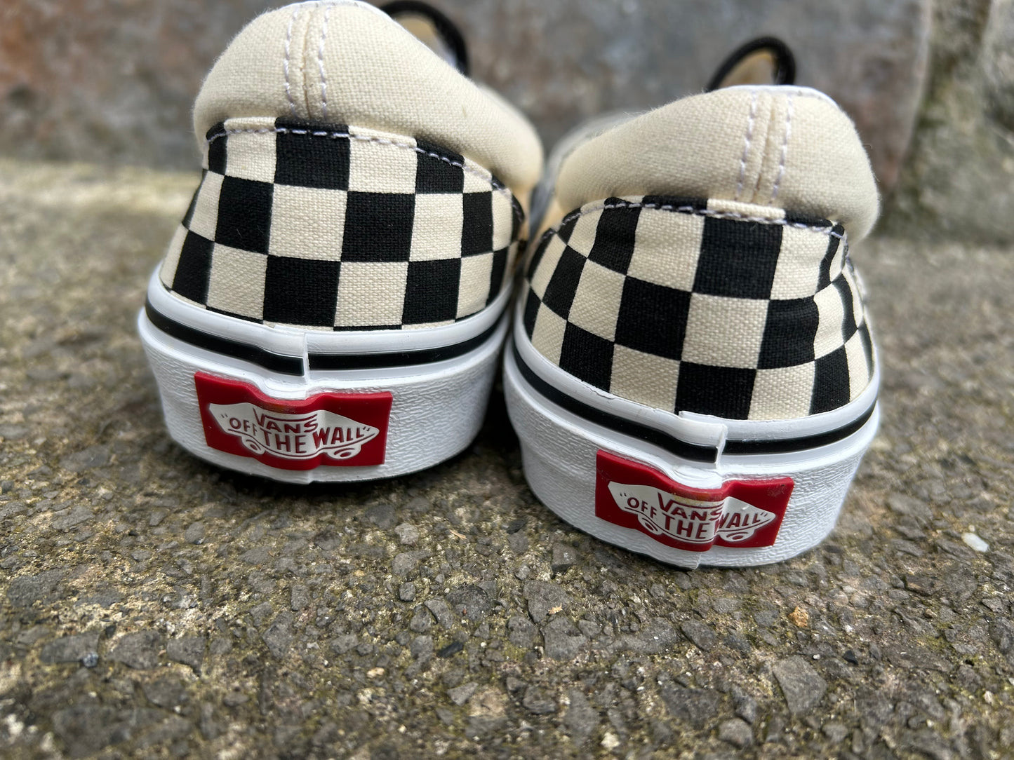 Slip On V Checkerboard Skate Sneakers   uk 2 (eu 34)