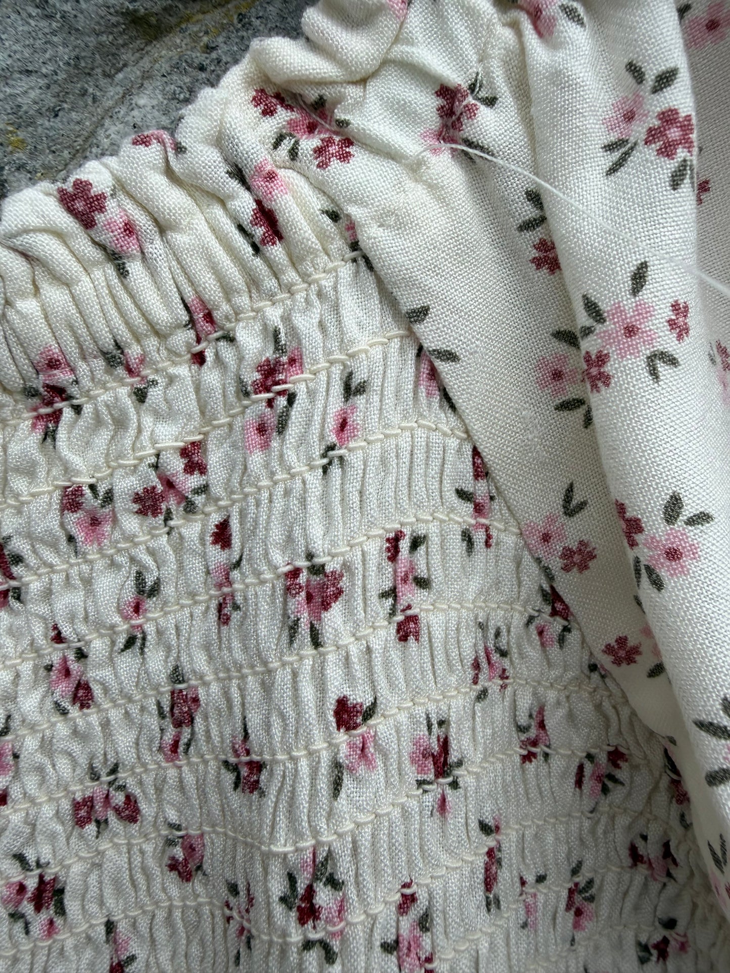 Cream floral jumpsuit  8y (128cm)