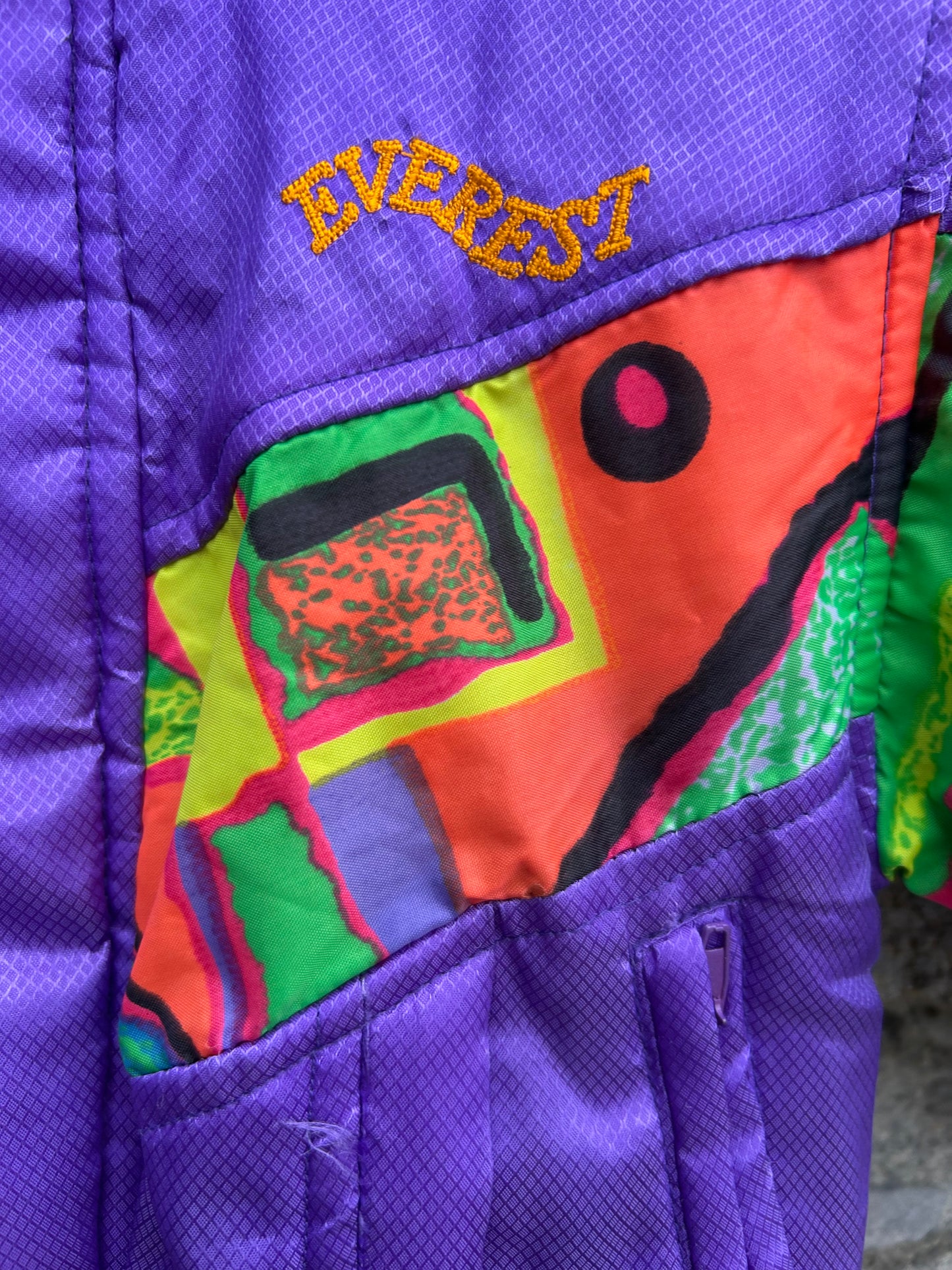 80s purple abstract jacket  3y (98cm)