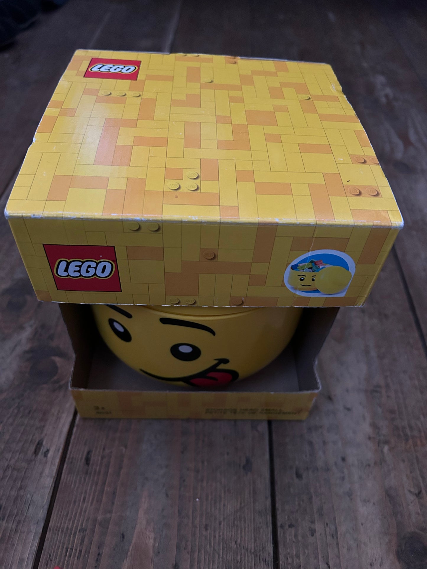 Lego head storage box