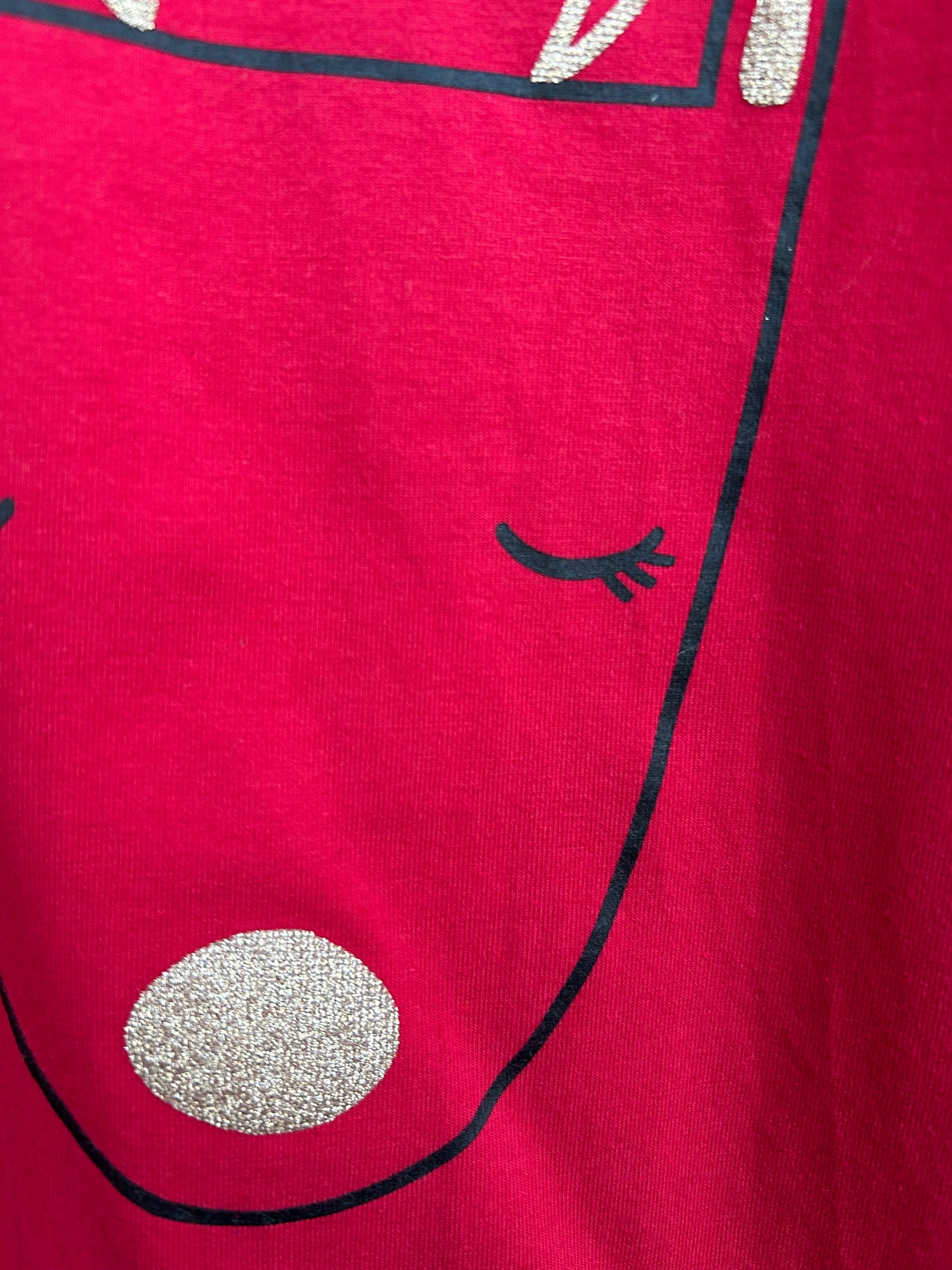 Reindeer red top  8-9y (128-134cm)