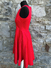 Load image into Gallery viewer, Red polka dots dress uk 8
