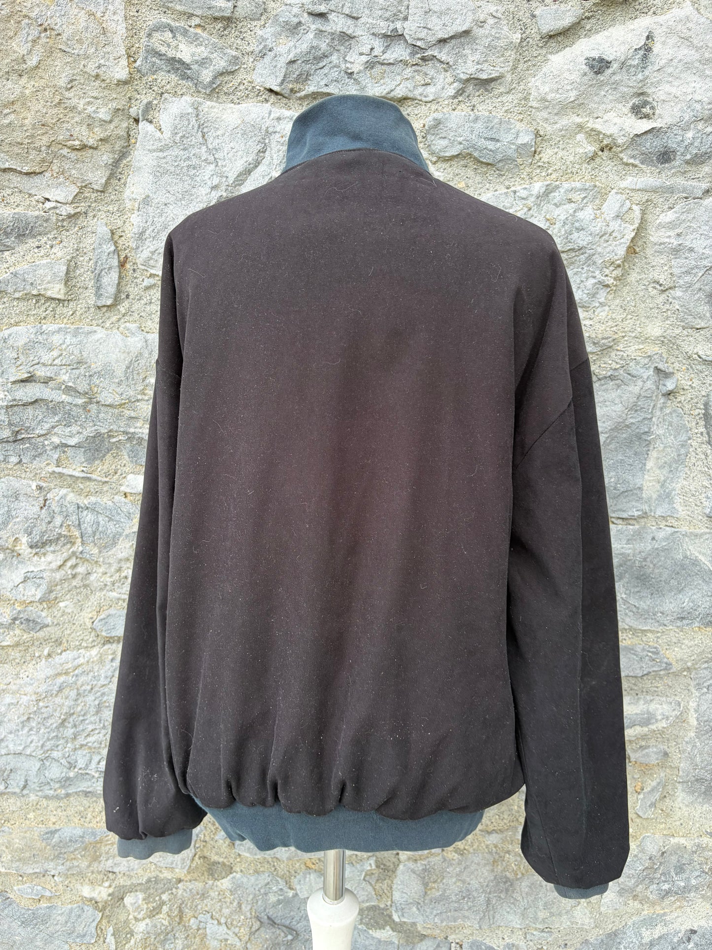 90s black bomber jacket Medium