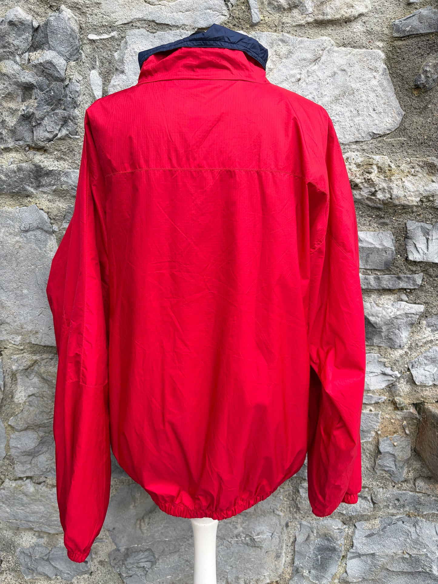 90s red windbreaker Large