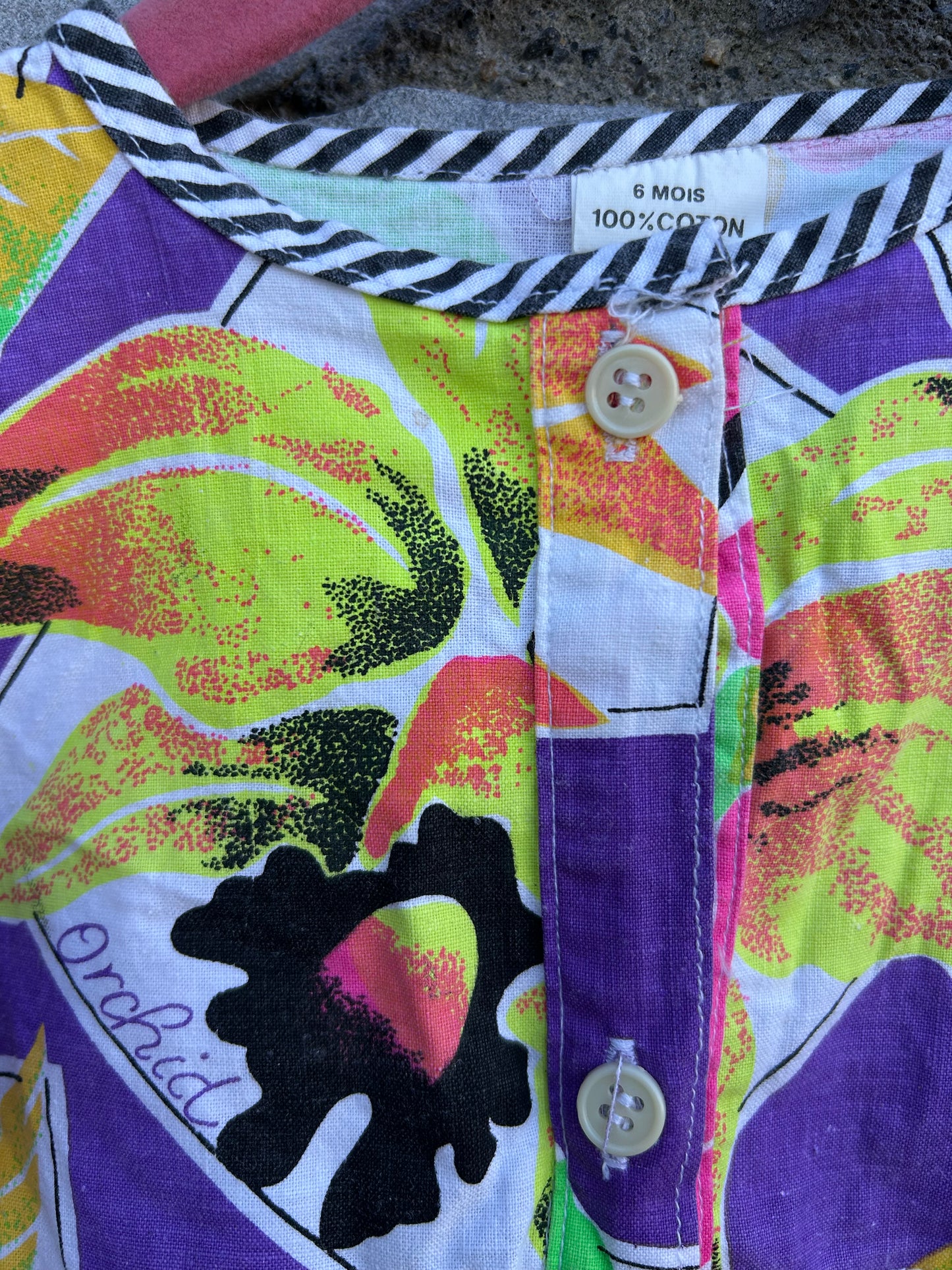 80s tropical onesie 6m (68cm)