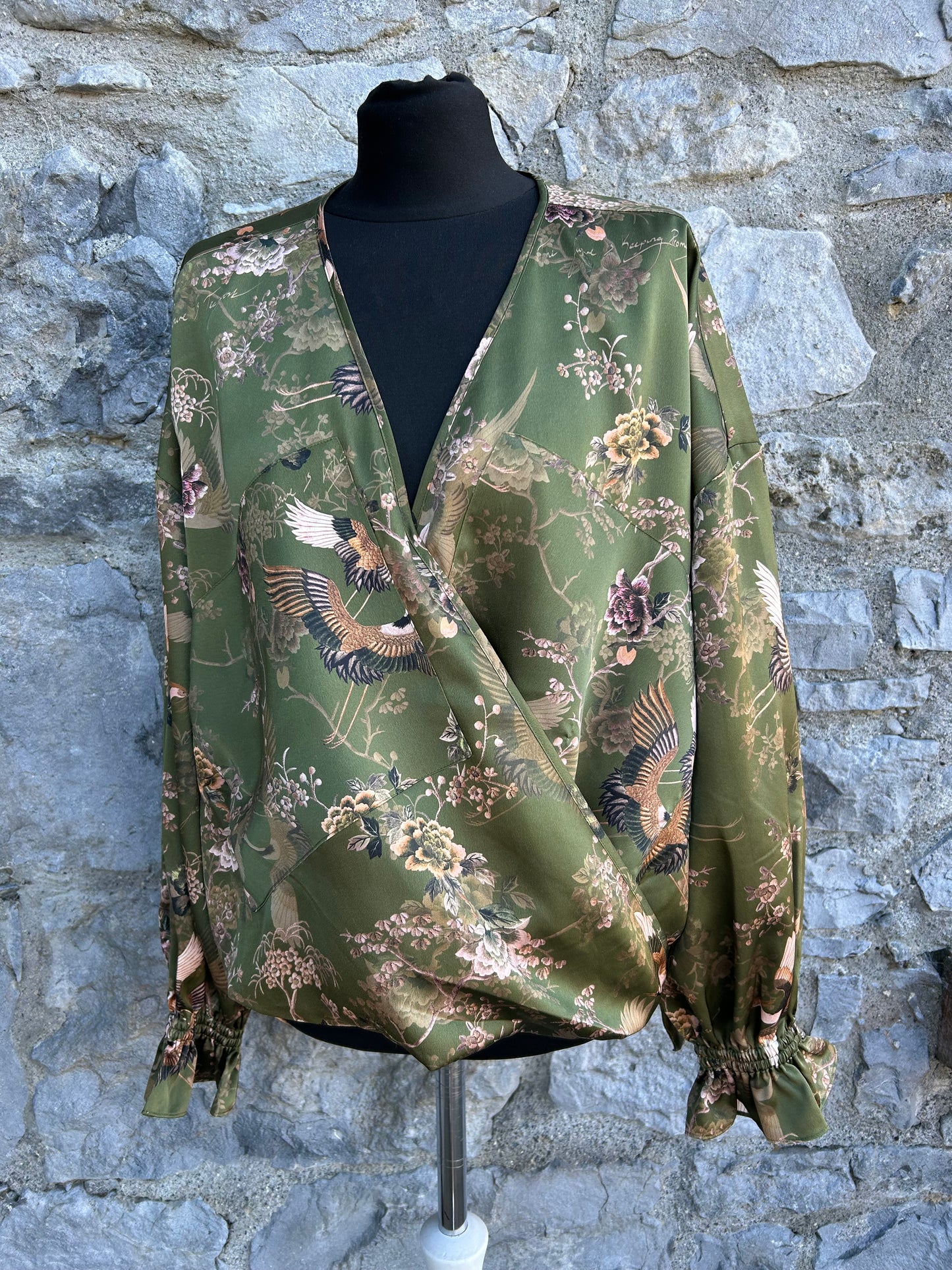 Penny Peggy Printed Satin Top uk 16