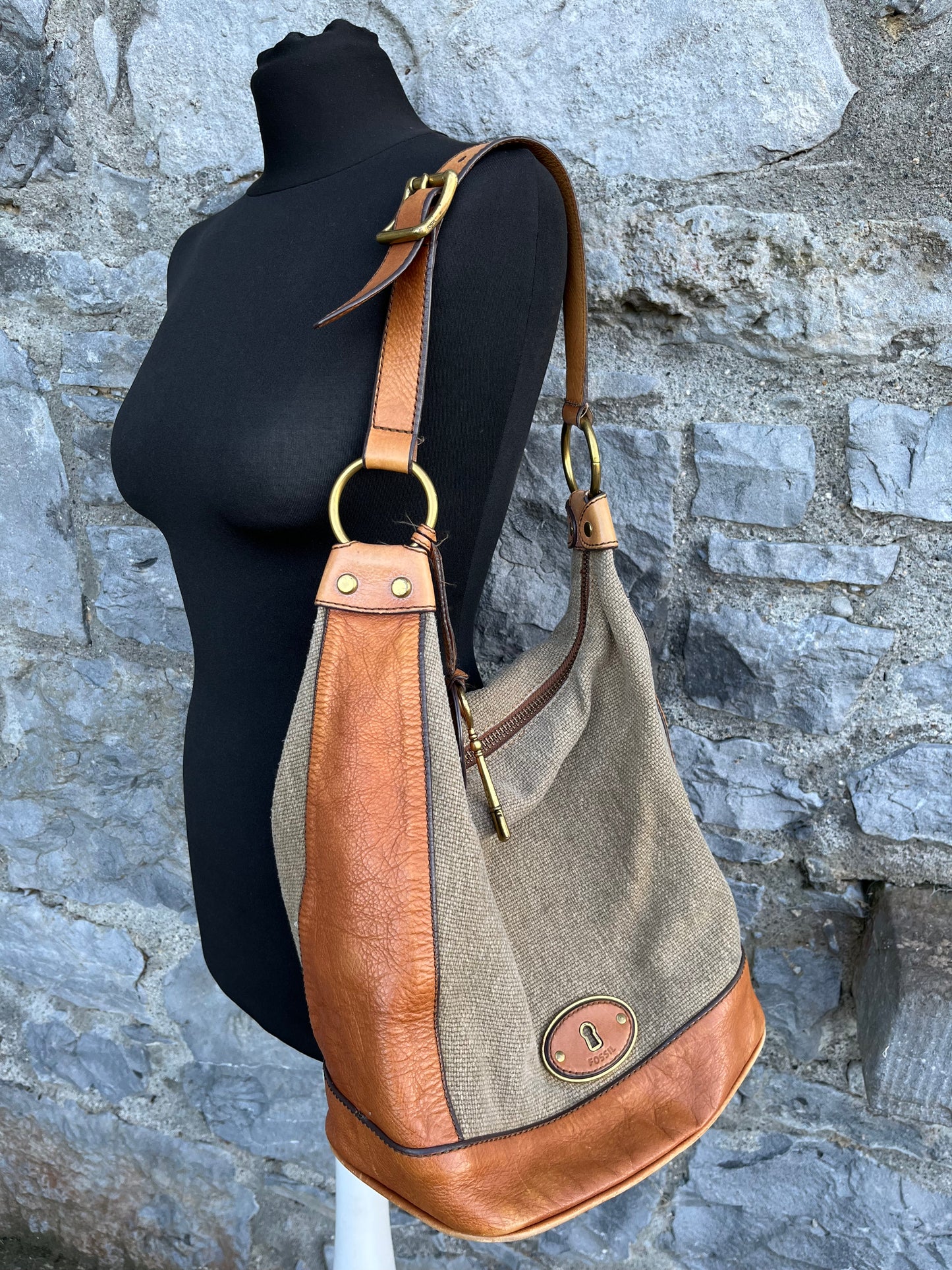 Linen&leather bag