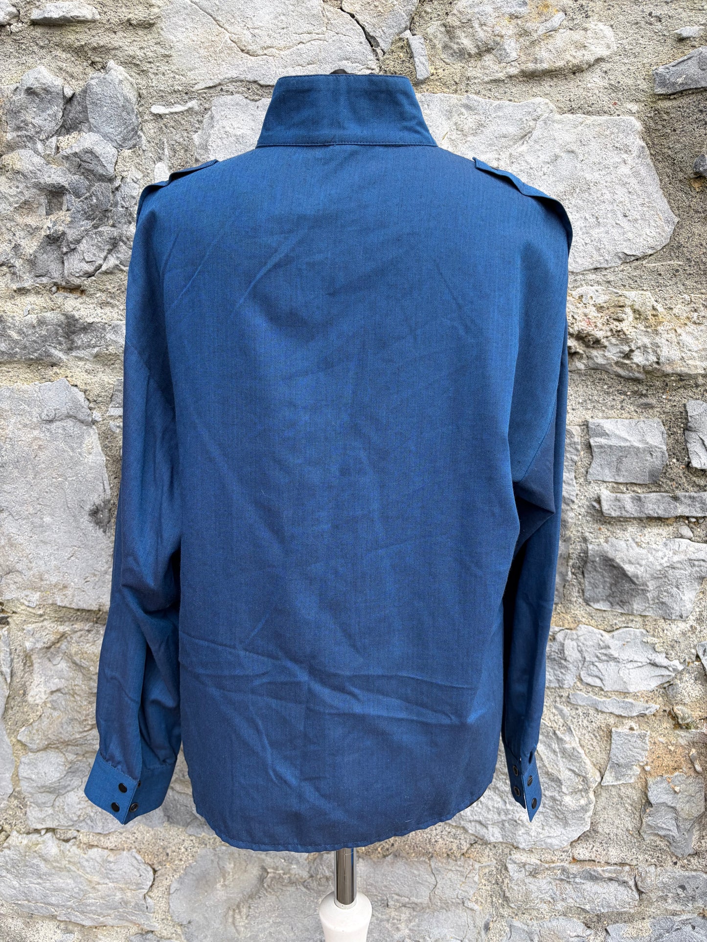 90s blue shirt uk 14