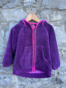 Purple hooded fleece   4y (104cm)