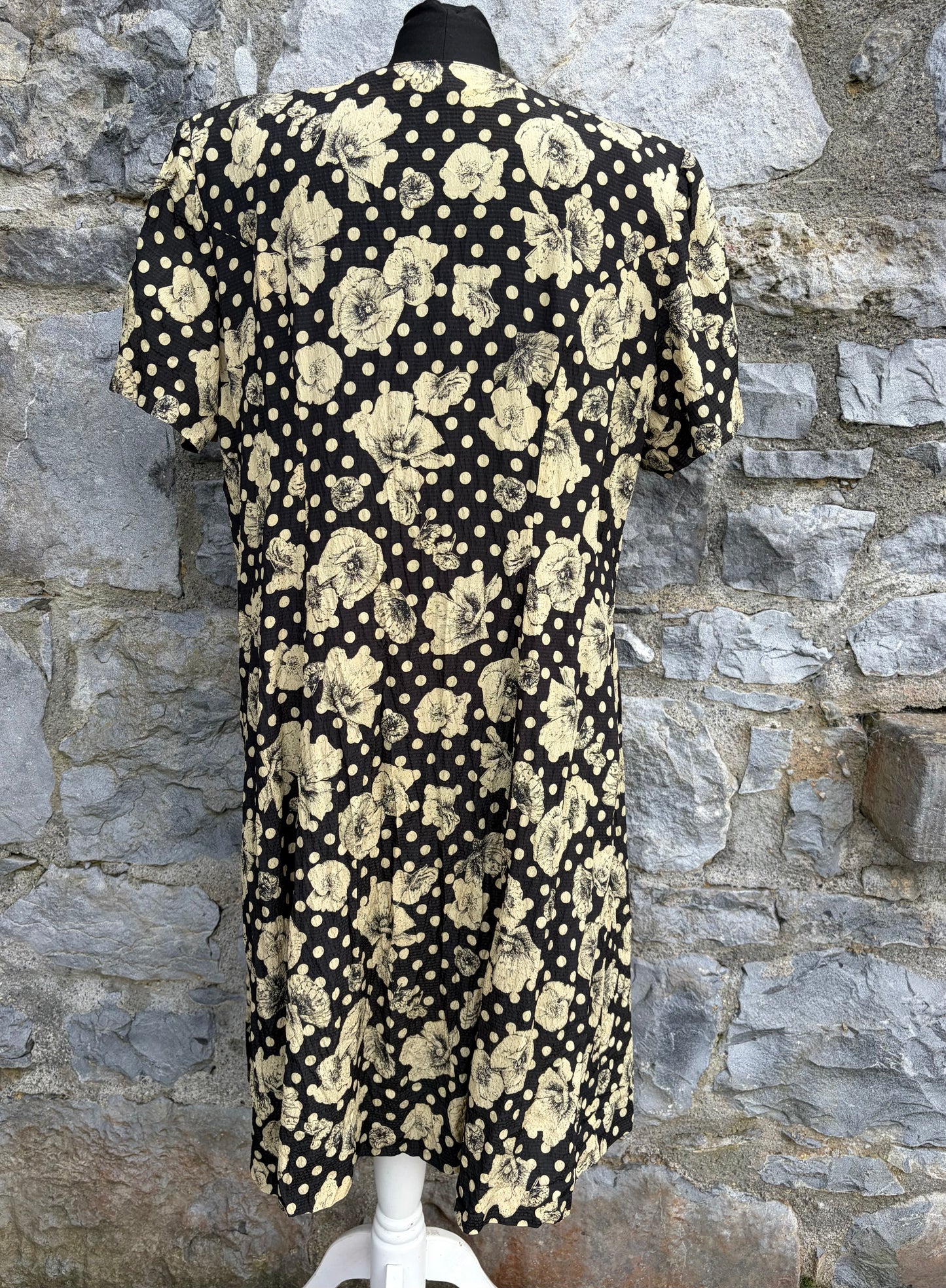 90s polka dots&flowers dress uk 16