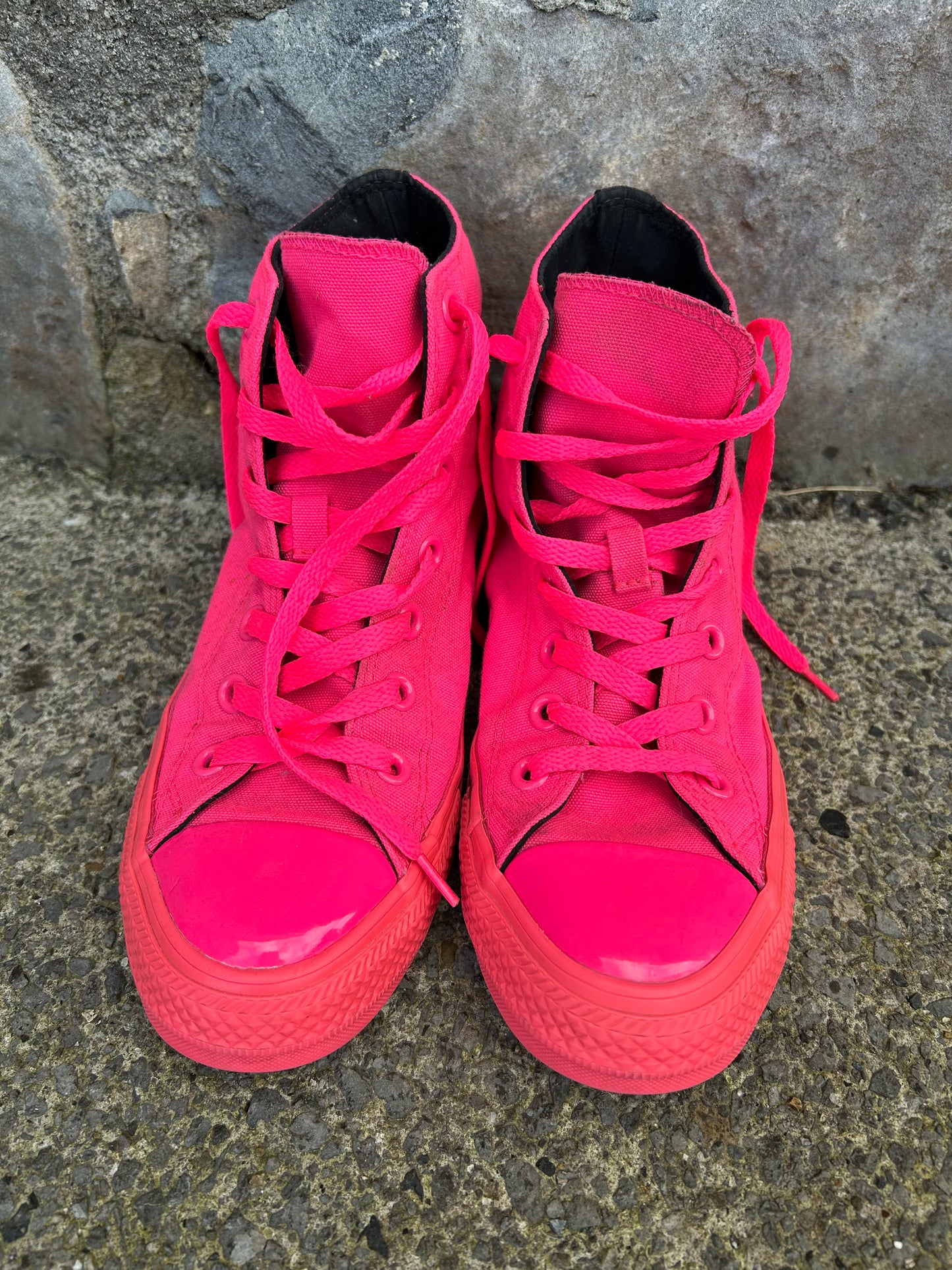Neon pink high top trainers  uk 5 (eu 38)