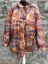 Load image into Gallery viewer, 80s brown abstract jacket uk 16-20

