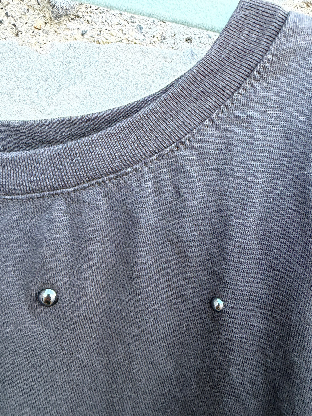 Grey peplum top  9-10y (134-140cm)