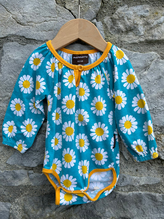 Blue daisies vest  3-6m (62-68cm)