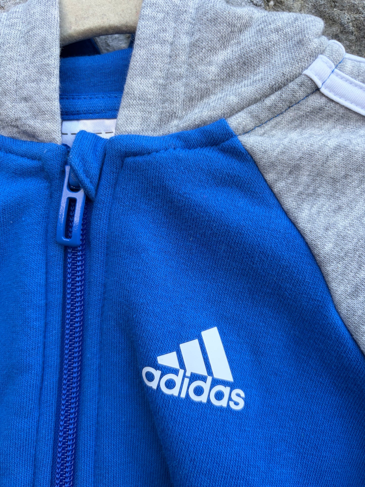Blue&grey hoodie 12-18m (80-86cm)