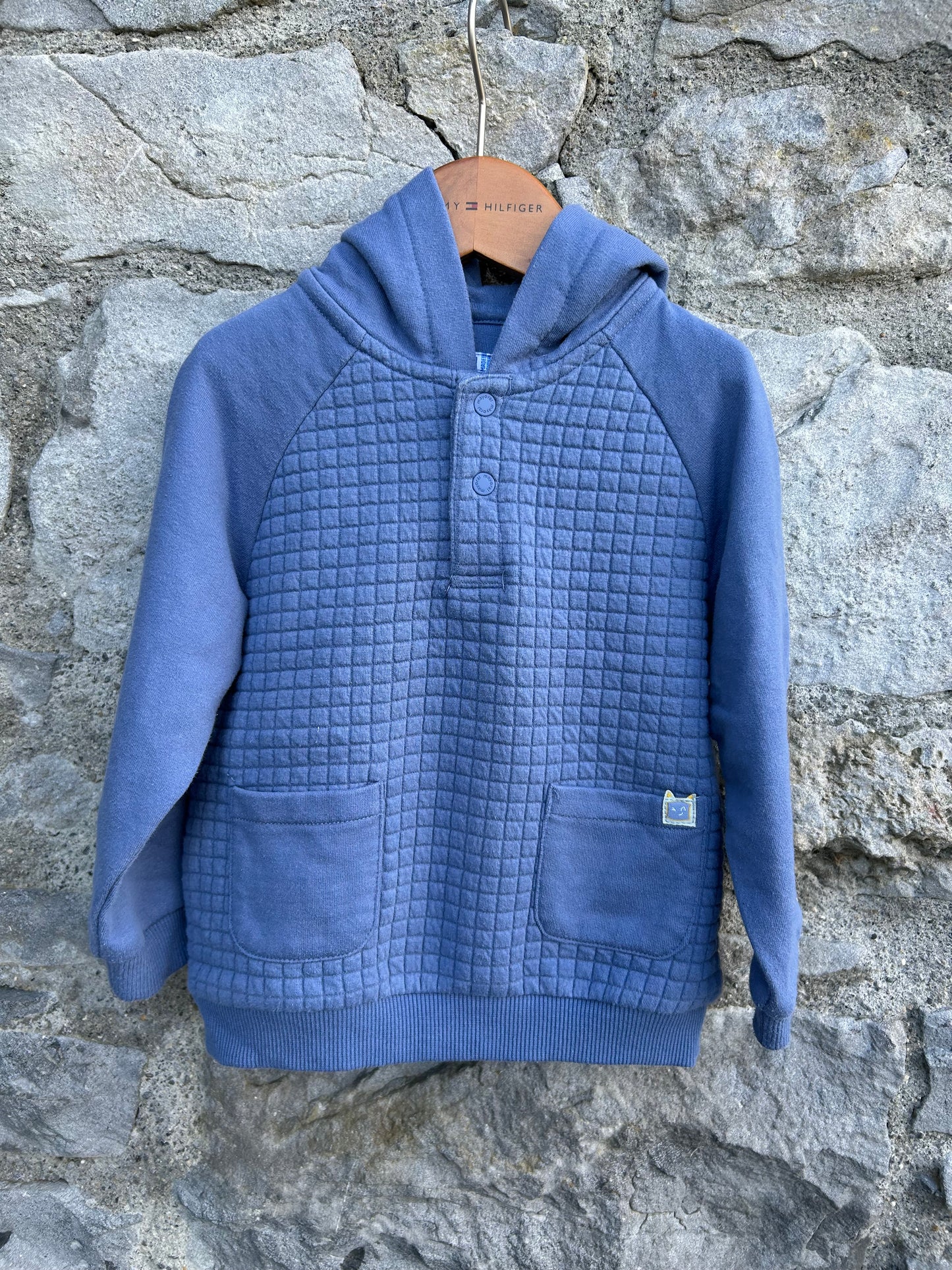 Blue half zip hoodie  12-18m (80-86cm)