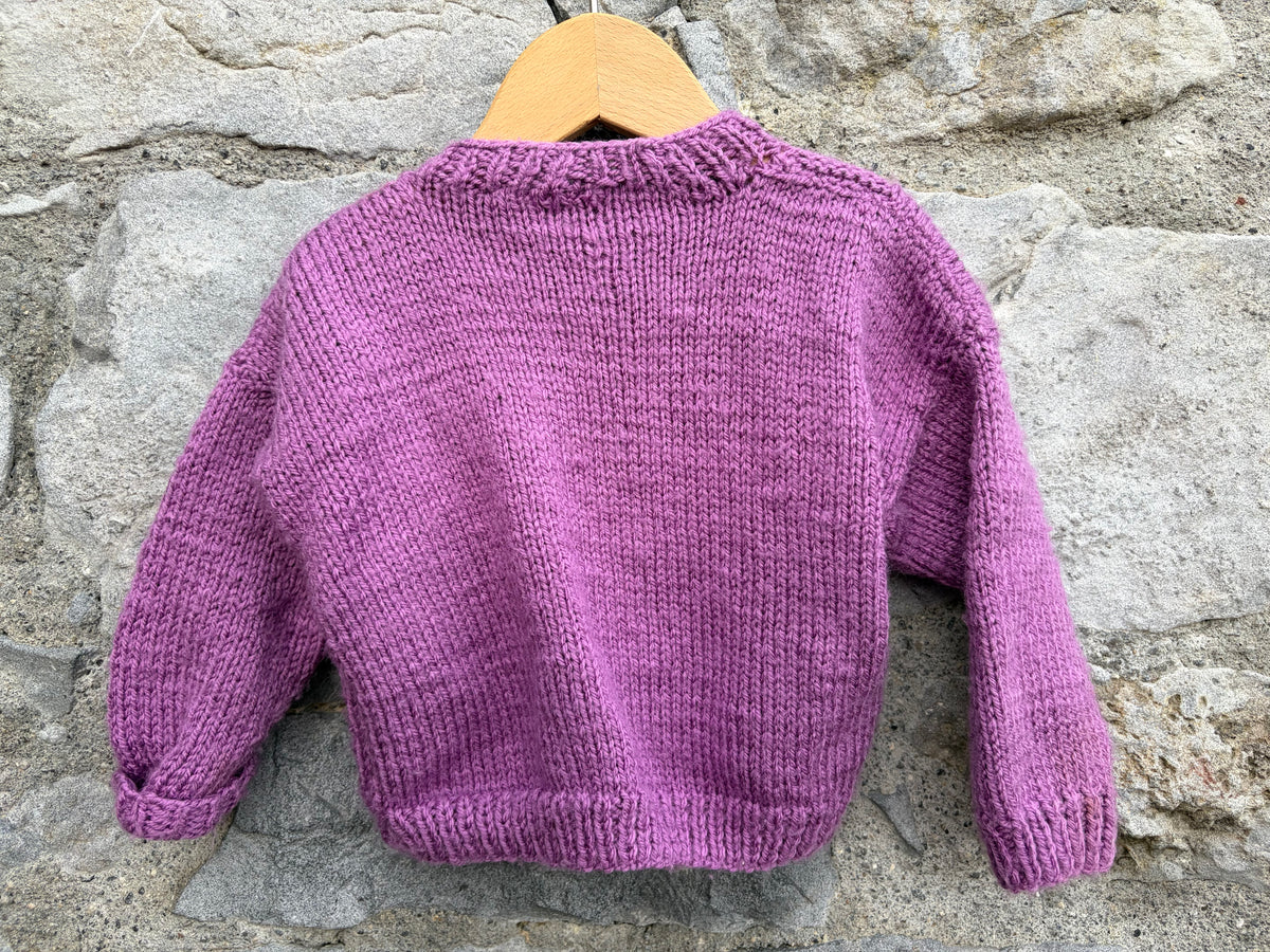 Purple cardigan  3-6m (62-68cm)