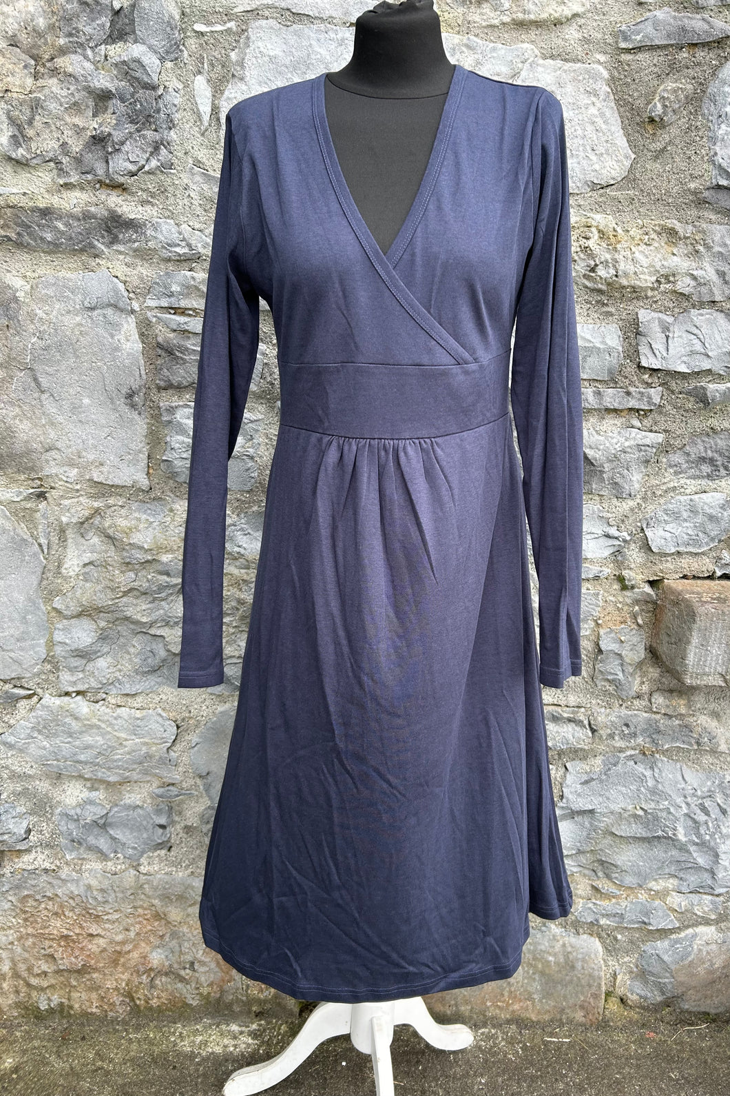 Navy fix wrap dress uk 12