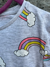 Load image into Gallery viewer, Rainbows grey top 7y (122cm)
