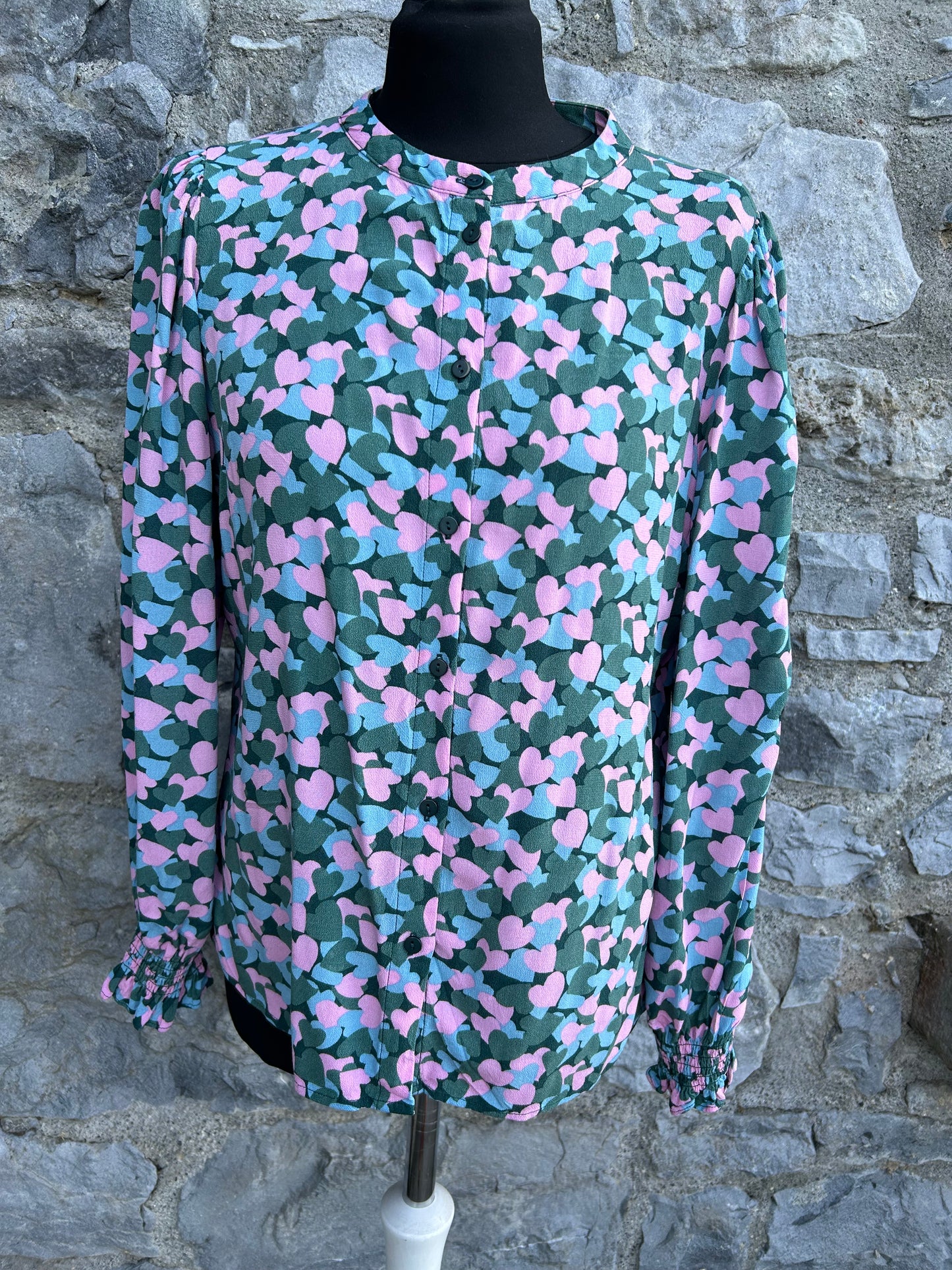 Pink&green hearts shirt uk 10-12