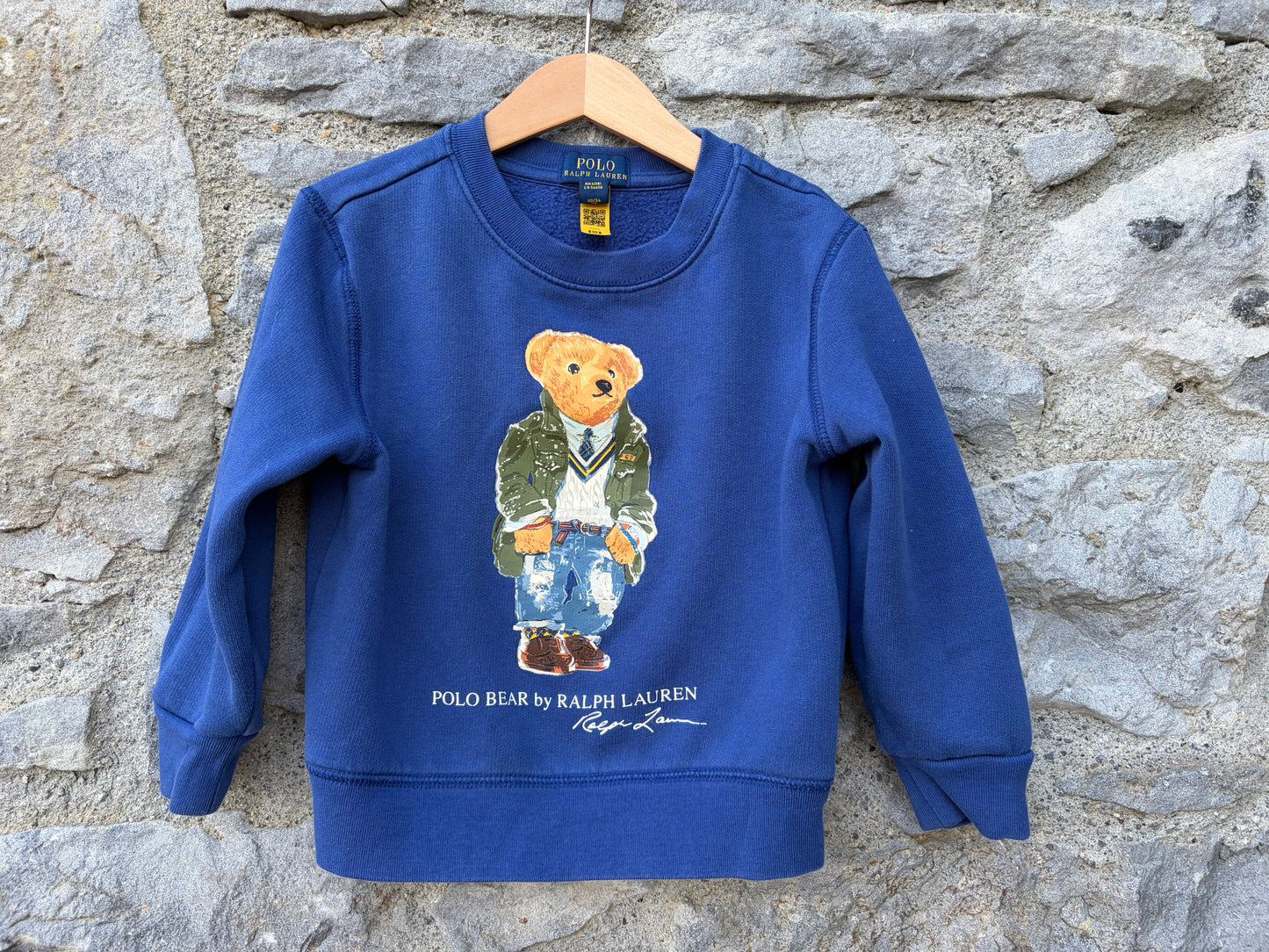 Bear blue sweatshirt 4y (104cm)