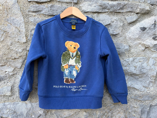 Bear blue sweatshirt 4y (104cm)