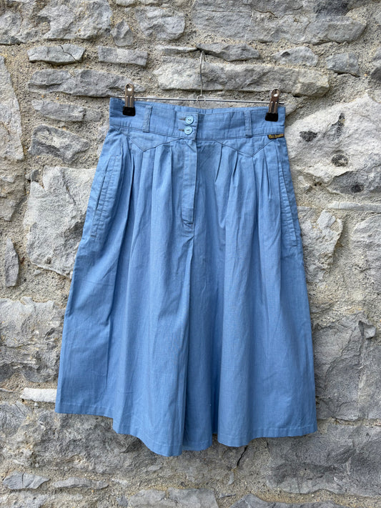 80s blue culottes uk 8