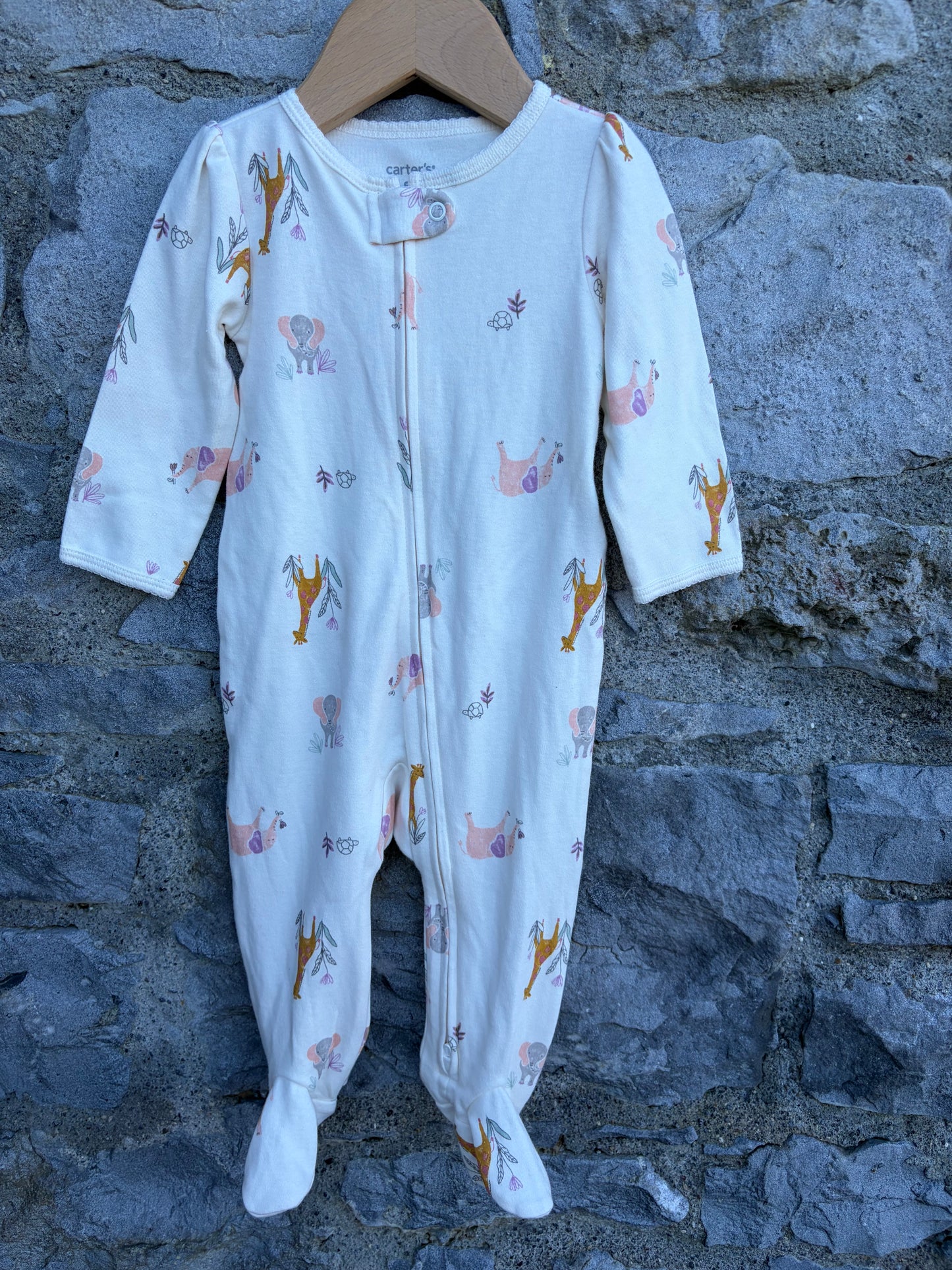 Savannah animals cream onesie  9m (74cm)