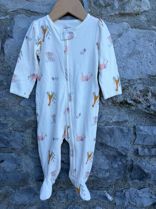 Savannah animals cream onesie  9m (74cm)