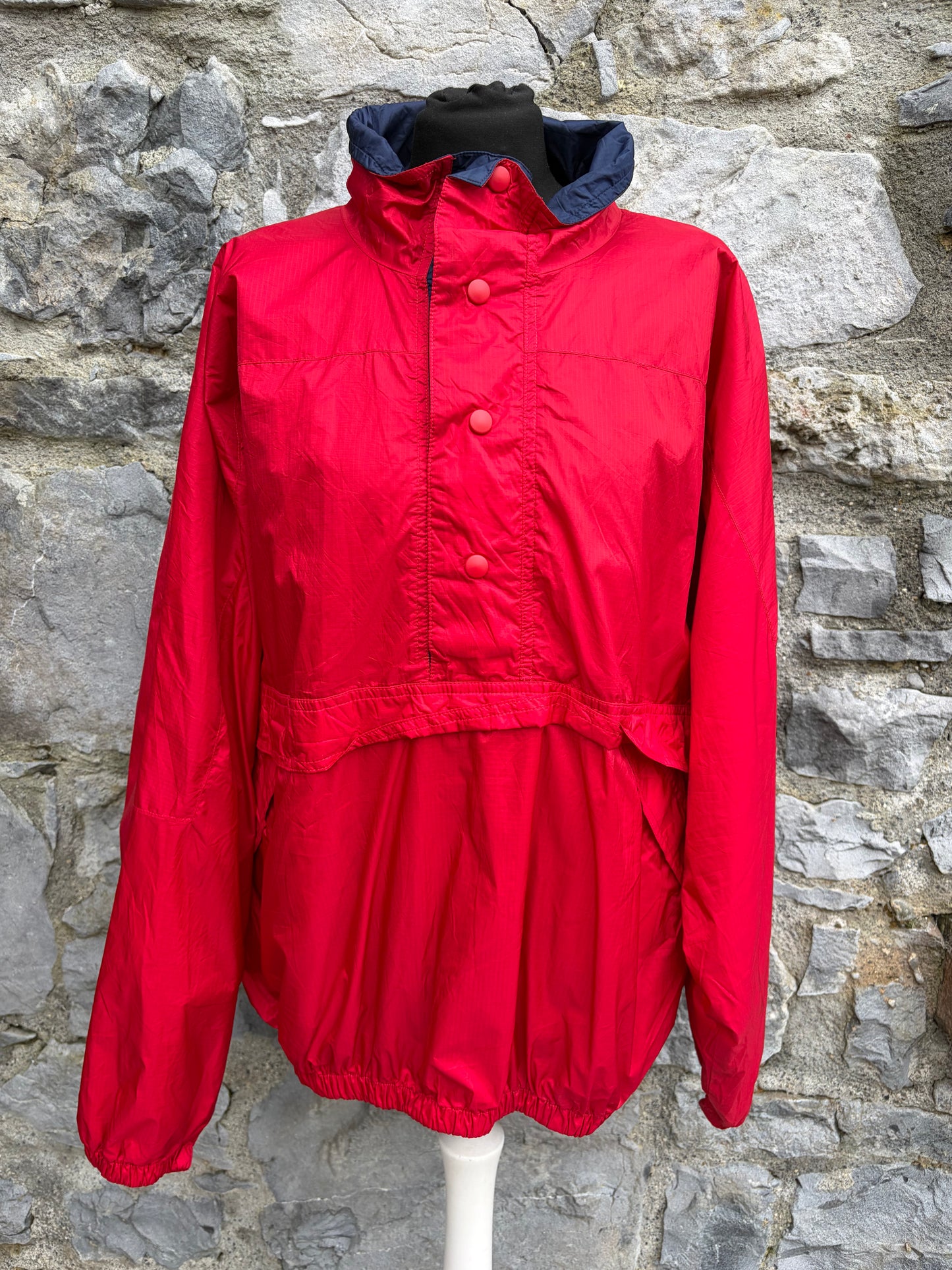 90s red windbreaker Large