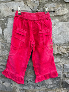Y2K velvet pink pants  3y (98cm)