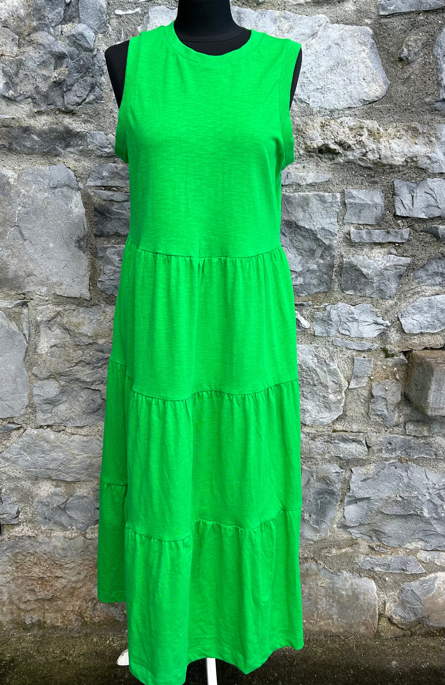 Green tiered dress uk 10-12