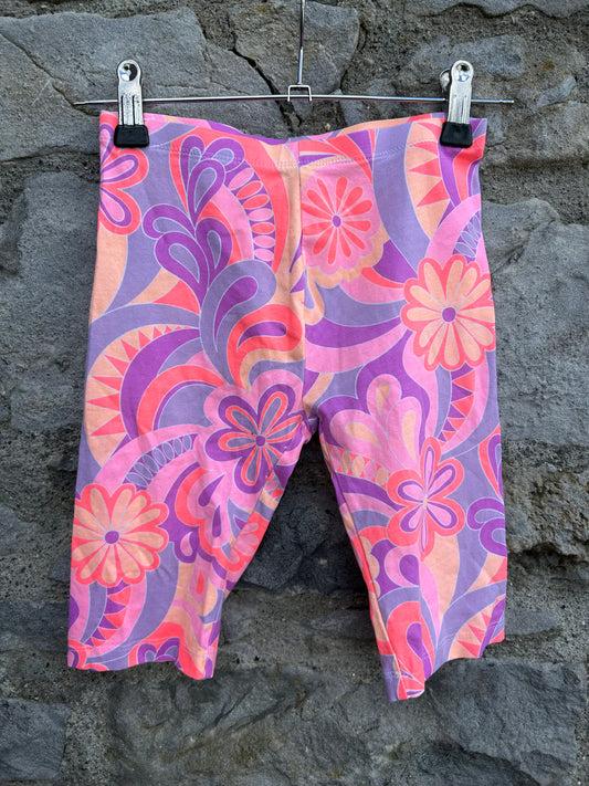 Neon floral cyclist shorts  8-9y (128-134cm)