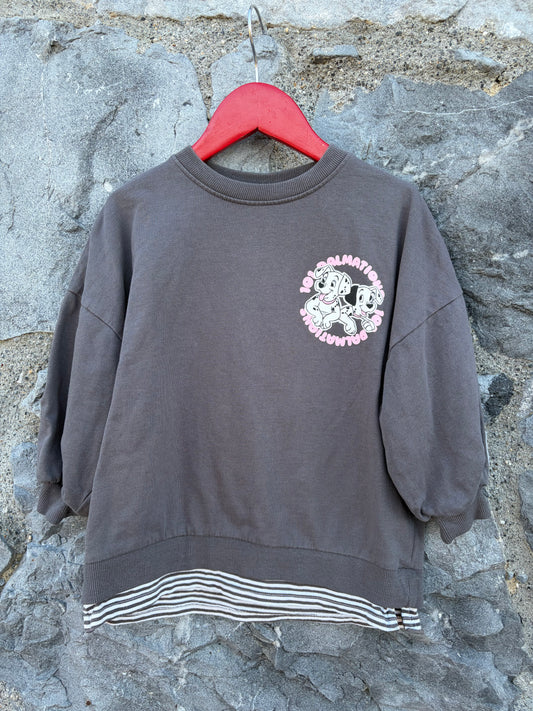 101 Dalmatians grey sweatshirt  3-4y (98-104cm)