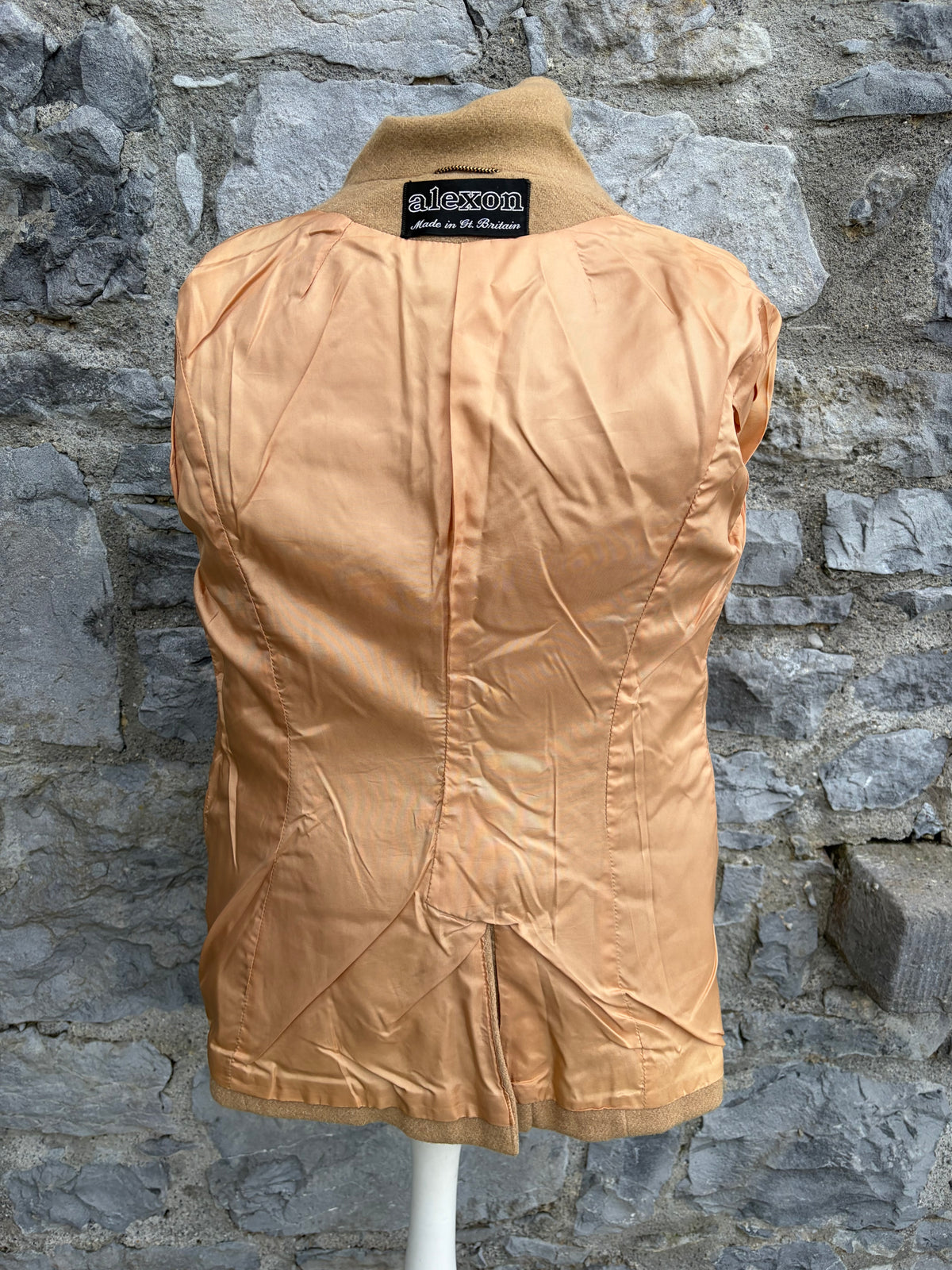 80s camel-colored wool jacket uk 8-10