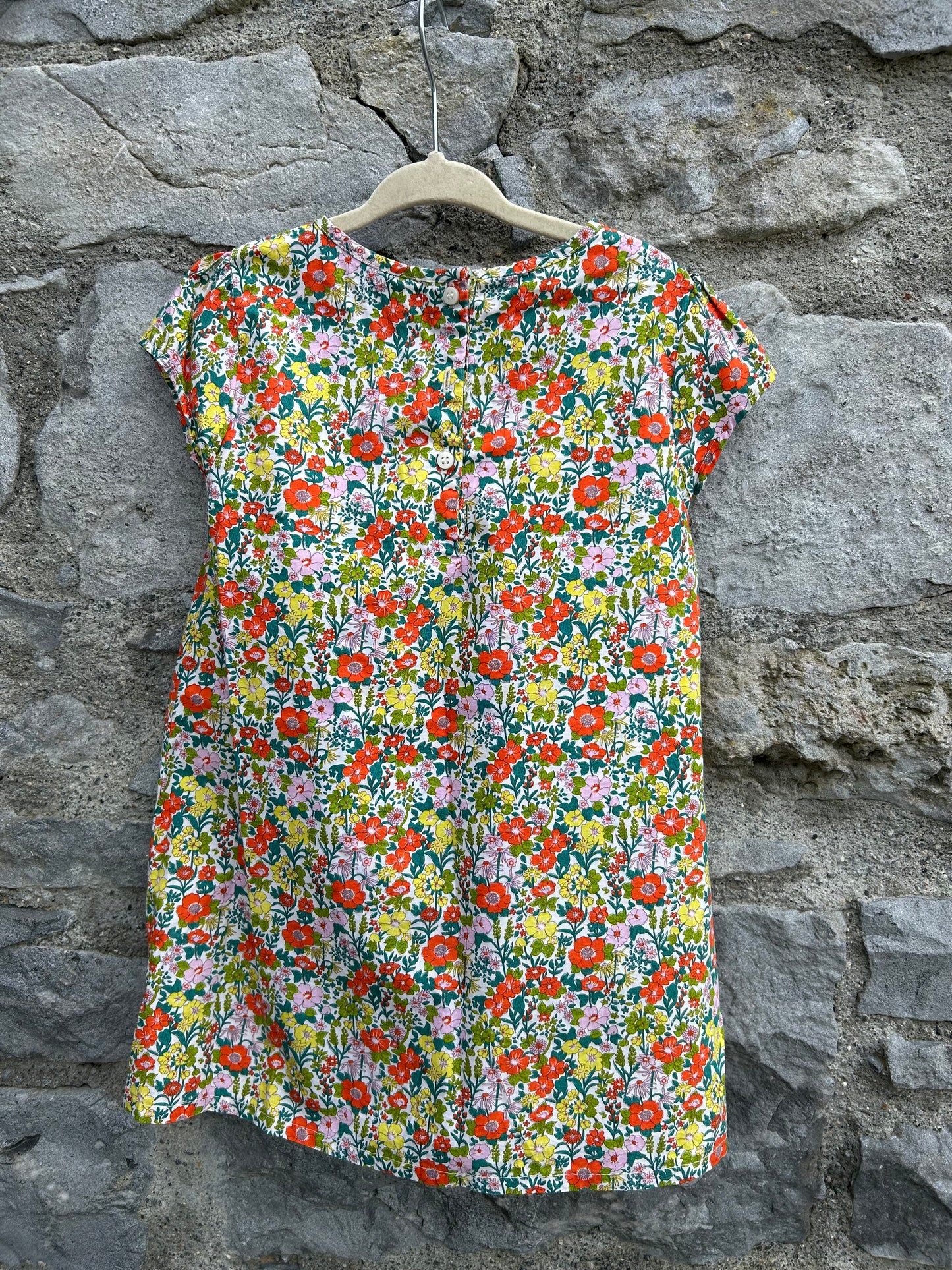 Red&green flowers dress 2-3y (92-98cm)