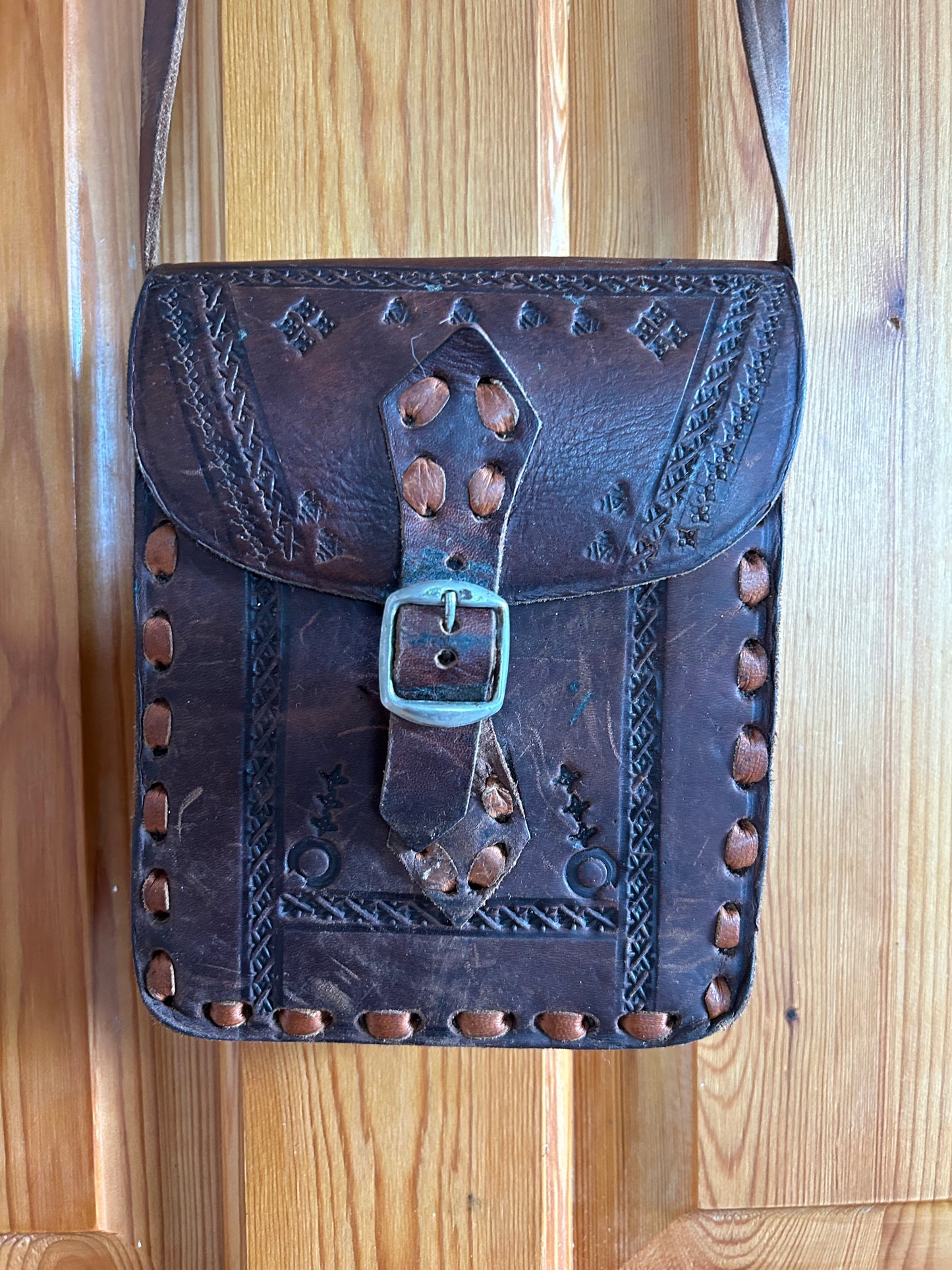 Brown leather bag