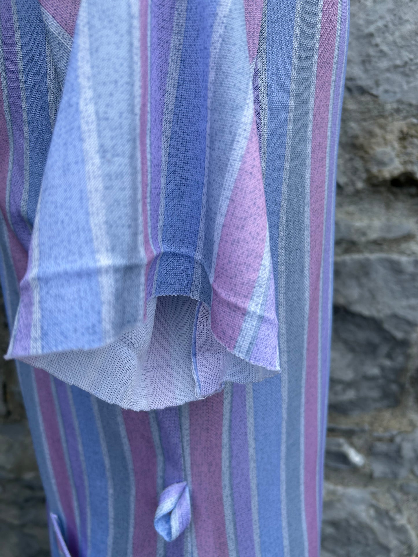80s pink&lilac stripy dress uk 10-12