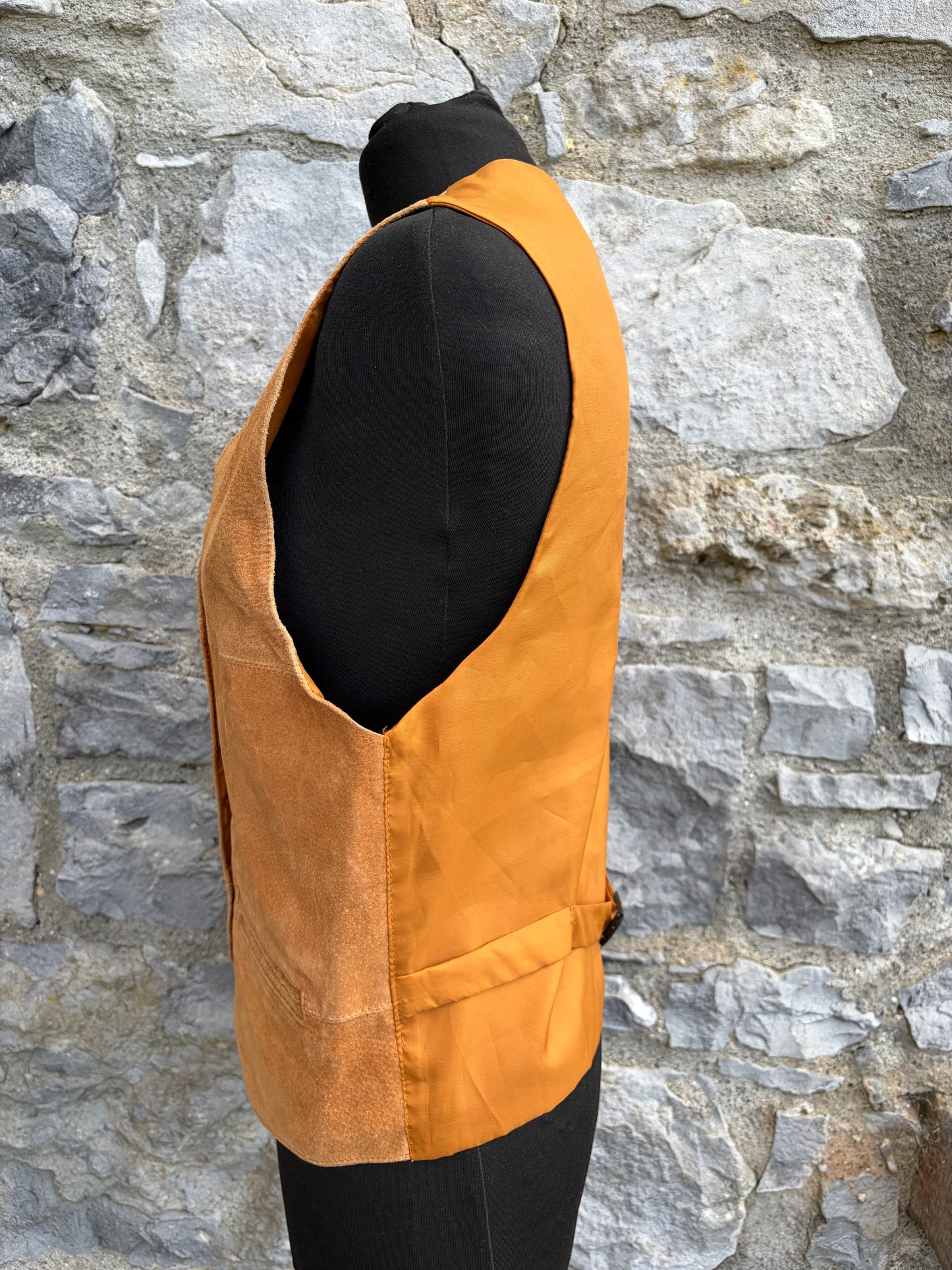 80s brown suede waistcoat Small