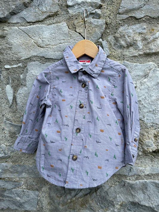 Wilderness blue shirt 9-12m (74-80cm)