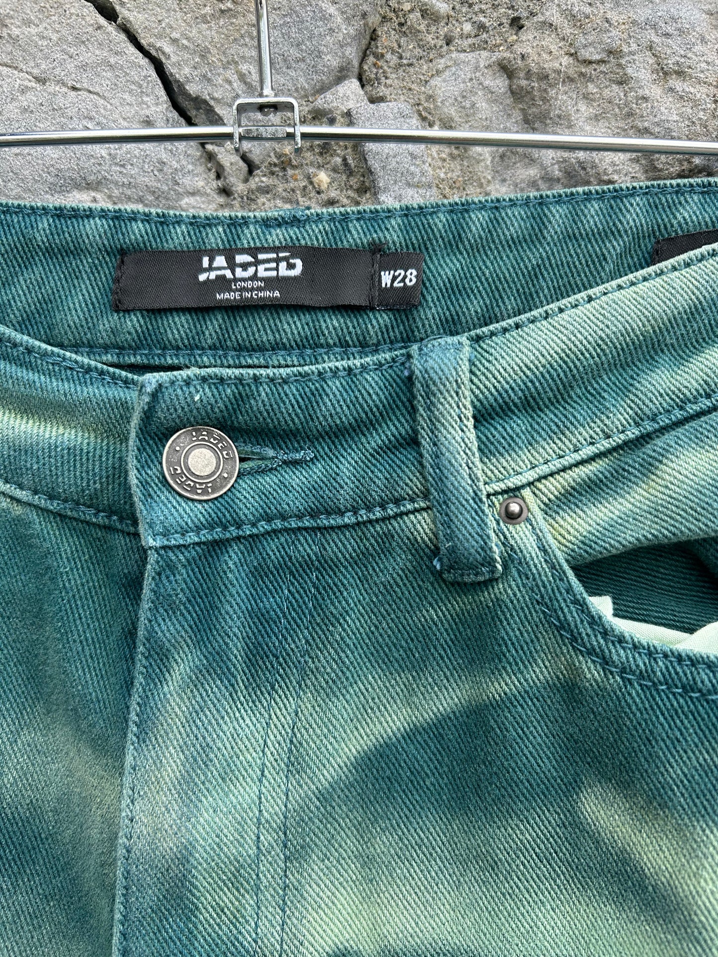 Jaded marble green jeans W28 or uk 10