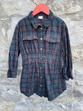 Load image into Gallery viewer, Green tartan cord tunic  5y (110cm)
