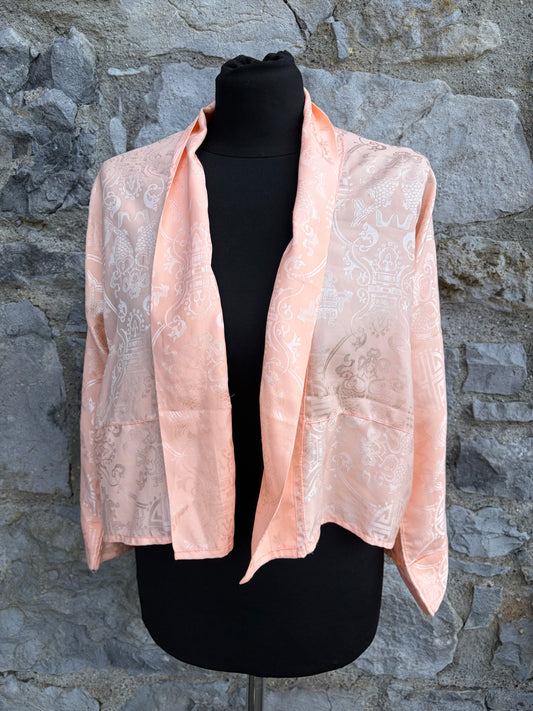 80s peach short kimono uk 8-10
