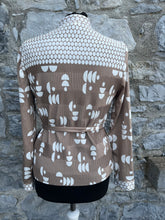 Load image into Gallery viewer, 70s brown big dots blouse uk 10-12
