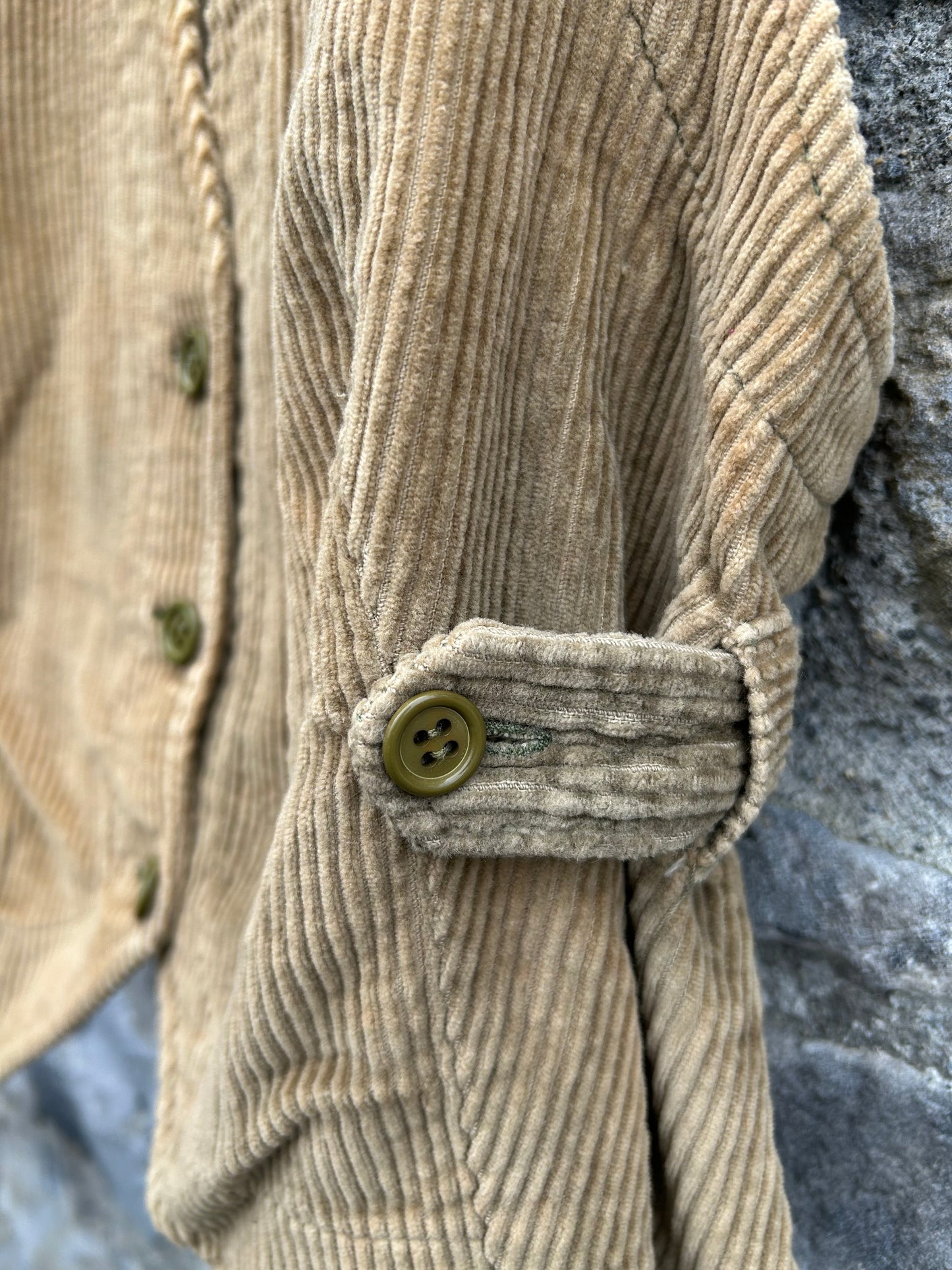 90s beige cord waistcoat 11-12y (146-152cm)