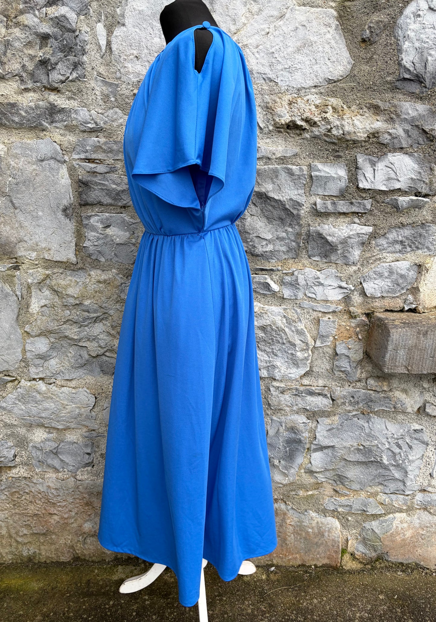 80s blue dress uk 6-8