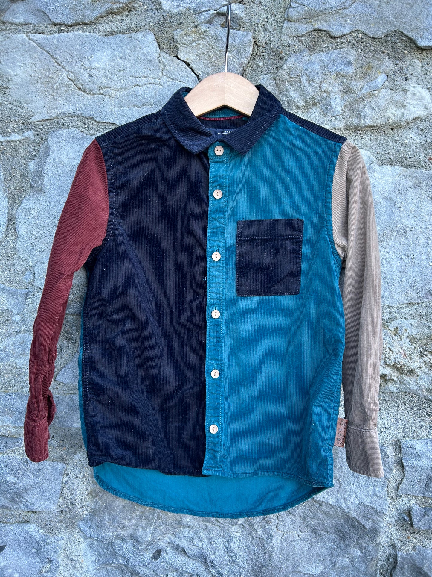 Patchwork cord shirt  4-5y (104-110cm)